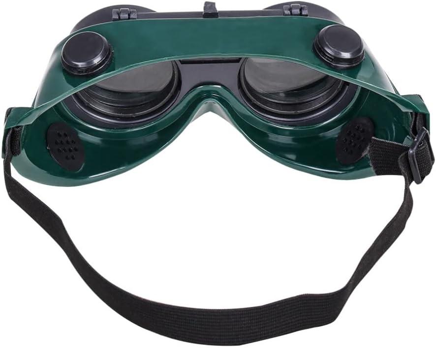 Welding Goggles Industrial Eye Protection Safety Glasses Adjustable Strap Vintage Steampunk Style for Welding and Costume Use Welding Goggles Industrial Eye Protection Safety Glasses Adjustable Strap Vintage Steampunk Style for Welding and Costume Use