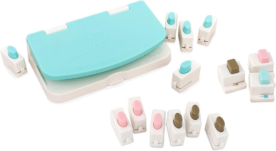 We R Memory Keepers Punch Board Bundle Planner Punch, 15 Piece, Paper, Cardstock, Scrapbooking, Journaling, DIY Crafting Projects, Card Making