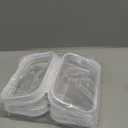 Hoolerry 3 Pcs Clear Hard Zipper Case Makeup Bag Plastic Zipper Pouch Christmas Storage Case Portable Travel Organizer Bin for Cosmetics, Building Blocks, Puzzles(White,Xs)