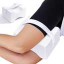 Knee Pillow for Side Sleepers, Leg Pillow for Sciatica, Back, HIPS, Knees, Joints Pain Relief,Pillows for Between Legs While Sleeping Spine Alignment Support & Relieves Pressure White