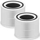 Core 300 Replacement Filter for LEVOIT Core 300 Core 300-P Core 300S Core 300S-P Vortex Air Air Purifier, 3-in-1 High-Efficiency Activated Carbon, Core 300-RF, 2 Pack, White