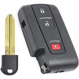 Keyecu Replacement Shell Keyless Smart Remote Key Case Fob 2+1 Button for Toyota Prius 2004-2009 with Uncut Key Blade