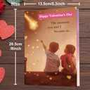 2 x Valentines Day Card,Valentines Day Cards Gifts for Him Her,Valentines Day Card for Husband Wife Boyfriend Girlfriend Fiance Fiancee Men Women with Nostalgic Childhood Design