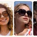 miyya Bug Eye Oversized Polarized Sunglasses Womens, Trendy Retro Sun Glasses for Women 2025, Oversized UV Protection Shades (Black/Black)