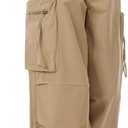Womens Parachute Cargo Pants Y2K Baggy Cargo Pants Wide Leg Casual Joggers with Pockets (Beige, M)