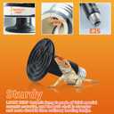 LUCKY HERP 50W Ceramic Heat Emitter, Reptile Heat Bulbs, Ceramic Heat Lamp for Reptiles, Amphibian, Chicken, Dog, Cat (2-Pack)
