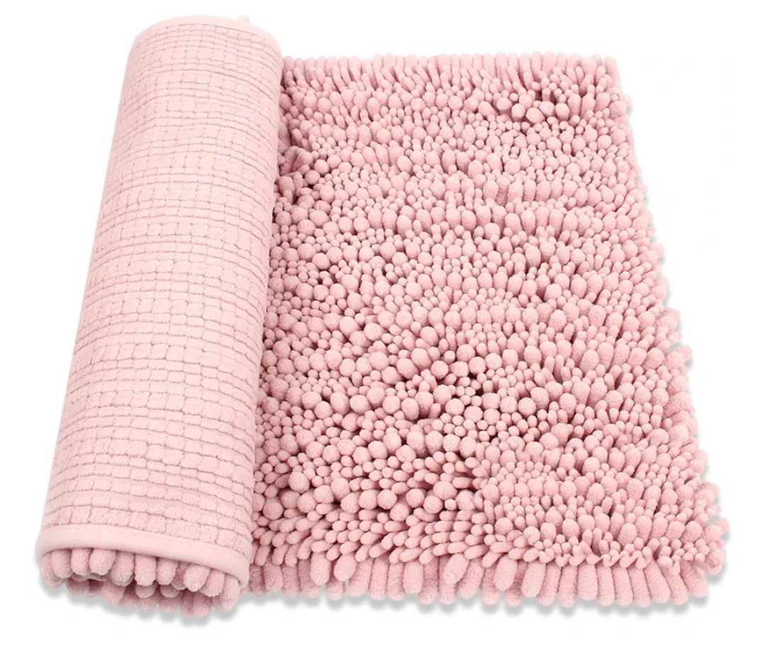 Shaggy Bathroom Bath Shower Rugs Mat Carpet Floor Non-Slip Soft Chenille Plush Absorbent Luxury Microfiber Bristles Washable Kitchen Laundry Rug Bedroom Blanket
