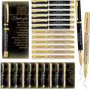 Feifeiya 30 Set 80th Birthday Party Favor for Guest Anniversary Party Favor with Black and Gold Ballpoint Pens and Thank You Cards for Women Men Birthday Anniversary Appreciation Gifts