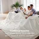 Bedsure GentleSoft Large Fleece Blanket for Bed - Cozy Soft Throw Blankets for Women, Cute Large Throws for Girls, Off White, 120x120 Inches