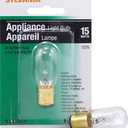 SYLVANIA Incandescent Appliance Light Bulb, 15W, T7, 110 Lumens, 120 Volts, Double Contact, Bayonet Base, Clear Finish (18200), Warm White, 1 Count (Pack of 3)