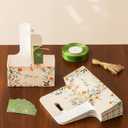 Baffect Thank You Gift Bags For 50 Guest, Include 2 Cup Drink Carrier With Handle, Thank You Tags With String, 1" Wide Ribbon, Appreciation For Women, Business, Employees, Coworkers, Teacher (Floral)
