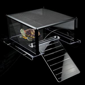 Turtle Topper Basking Platform for Aquatic Turtles 40 Breeder 75 Gallon, Aquatic Reptile Ramp Dock, Terrace, Turtle Tank Accessories (Extra Large)