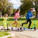 Nattork Kick Scooter for Age 6+ Kids Teens Adults, Max Load 240 LBS, Adjustable Height Foldable with 8" Large Wheels, Anti-Shock Suspension