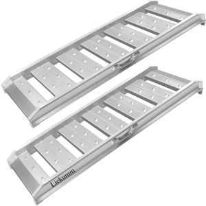 LIEKUMM 4FT Aluminum Truck Ramps, 3520 Lbs Heavy-Duty | Heavy-Duty Capacity, No Assembly Required, Ideal for Pickup Trucks, ATVs, UTVs, Motorcycles, Lawn Mowers