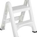 Rubbermaid EZ Step Folding Stool, 2-Step, White