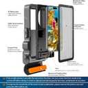 2026 Diving Snorkeling Phone Case for iPhone 17/16/15/14/13/12/11 Pro Max/XS/X Samsung Galaxy S26/S25/S24 Professional Scuba Dive Waterproof Underwater Photo Video Cover (4TH Gen, Gray)