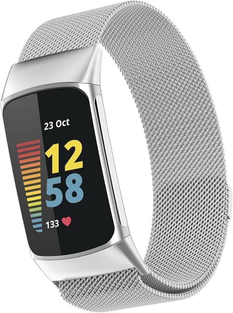 WITHit Stainless Steel Mesh Band for Fitbit Charge 5