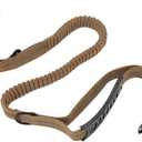 Reflective Shock-Absorbing Dog Leash with Padded Handles, Heavy Duty for Medium to Large Dogs, Khaki