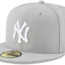 New York Yankees Gray Basic 59FIFTY Fitted (7 1/8)