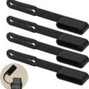 (4-Pack) Vehicle-Side 5-Pin Flat Trailer Wiring Harness Connector Dust Cover - Durable Rubber Protects Against Dirt, Water & Rust. Check Dimensions Before Buying