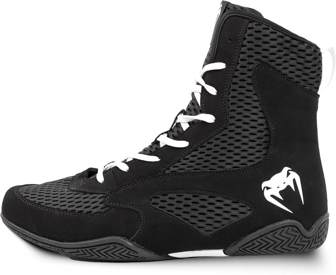 Venum Shoe's Contender Boxing Black/ White, 13 Men/ 14.5 Women
