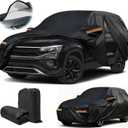 Cover for Volkswagen Taos, Custom Fit Taos Cover 2022-2025,Snow Hail Dust Sun Protection for VW ID.4, Winter Outdoor with Door Zipper/Reflective Strip/Mirror Pockets