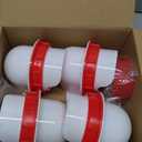 Chicken Feeders No Waste, DIY Automatic Poultry Feeder 4 Ports 1 Hole Saw with Covers Gravity Feed Kit for Buckets Barrels Bins Troughs (Red)