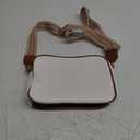 Crossbody Purse for Women Small Crossbody Bags Trendy Vegan Leather with Adjustable Shoulder Straps Gift for Mother Wife Mom, Beige with Brown