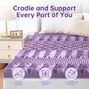MUXHOMO 3.9 Inch 7-Zone Twin XL Mattress Topper, Egg Crate Memory Foam Mattress Topper Twin XL for Back Pain, Lavender Gel Infused Bed Pad, CertiPUR-US and Oeko-TEX Certification (79"×38")