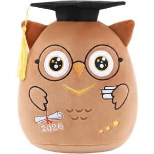 Graduation Stuffed Animal Gift, 8 Inches Cute Brown Owl 2026 Kindergarten Grad Gift for Kids Boys Girls, High School Graduation Ceremony Plush Toys Party Gifts for College