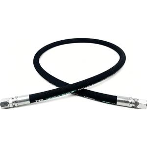 Jooptoolwook Hydraulic Hose Swivel Assembly 1/4" Hydraulic Hose with Female JIC X Female JIC 24" Long 5800 psi, Black, 2Pcs