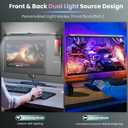 Quntis Monitor Light RGB Backlight, Eye-Care Computer Lights Bar Gaming Office Desk Lamp, 15 Modes Backlight, 3 Color Temperature & Brightness Dimmable Front Light, Ra95 Screen No Glare Monitor Lamp