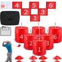 Backyard Golf Game, Portable 6 Hole Outdoor Golf Course for Indoor & Outdoor Play, Yard Golf Practice Game Gifts for Family and Adults, Lawn Beach Yard Park Golfgame for Adults - No Clubs