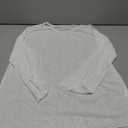 FEMLE Womens Oversized Mesh Sheer Sparkly Top Glitter See Through Tops Tee Shirt Long Sleeve Concert Rave Party Outfits, White(No Cami) S