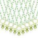 Geiserailie 36 Pcs Baby Shower Pacifiers Necklace Acrylic Pacifiers Necklace Charm Party Favors for Girls Boys Baby Shower Party Decorations Table Scatter(Green)