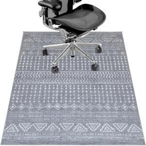 Office Chair Mat for Hardwood Floor&Tile Floor,36"X 48" Heavy Duty Desk Chair Mat for Hard Floors,Under Desk Rug for Rolling Computer Chair,Anti Slip,Low Pile Carpet Floor-Grey