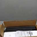 YaFex 2 Pack Heavy Duty Curtain Rods 32-150 Inch, 1 Inch Adjustable Black Curtain Rod for Windows, Extra Long Window Treatment Rods with Aluminium Finials, Easy Installation