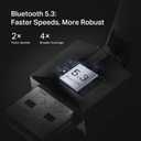 TP-Link USB Bluetooth Adapter for PC, Bluetooth 5.3 Long Range Receiver, Plug and Play, Adjustable Antenna, Supports Windows 11/10/8.1/7 for Desktop, Laptop, Keyboard, Mouse, etc (UB500 Plus)