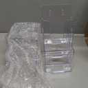 Brochure Holder 8.5x11 Inch 4 Tier with Removable Divider for 4x9 inch Clear Acrylic Pamphlet Display Stand Holder Countertop Use or Wall Mount for Office, Lobby, Hotel, Trade Show, 1 Pack