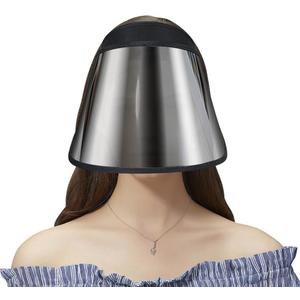Face_Shield Protector Sun Visor Hat UV Protection Summer Sun Cap Great for Oudtoor Hiking Camping Golf Tennis Cycling Silver Black