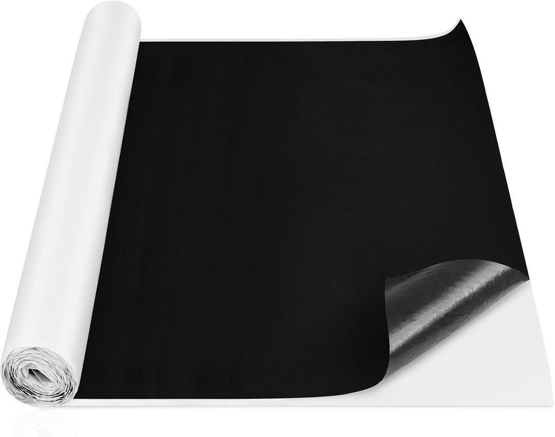 Nuanchu 51.6 sq ft 47.2 x 157.5 in Black Underfelt Carpet with Adhesive Back for Speaker Sub Box, Underfelt Carpet for RV, Boat, Marine, Auto, Truck, Car Trunk, Door Liner, Desk