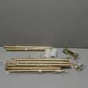 Curtain Rods for Windows 28 to 150 Inches, Vimayta 1 Inch Adjustable Heavy Duty Drapery Rod with Aluminum Alloy Finial and Brackets for Living Room, Bedroom, Kitchen, Patio, Sliding Door, Brushed Gold (28"-150")