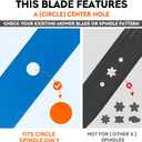 TCU15881 60" High Lift Blades for John Deere Ztrak Z930M Z950M Z950R Z915E Z951R 1025R Z757 Z665 X710 X730 X738 60 inch Deck Cut Lawn Tractor Zero-Turn Mower M128485, M131958, M144196, M163983, Blue