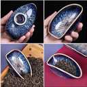 Chinese Porcelain Tea Set with Vessel, Scoop, Spoon & Accessories for Loose Leaf & Gong Fu Tea