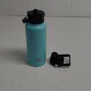 32 oz Insulated Water Bottle Stainless Steel Sport Bottles with 3 Lids,Navy Blue
