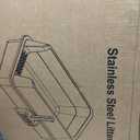 Stainless Steel Litter Box | XL Enclosed Cat Litter Boxes with Lid for Big Cats | High Sided, Anti-Urine Leakage | Non-Stick Bottom & Includes Litter Mat & Metal Scoop, Silver Grey, X-Large