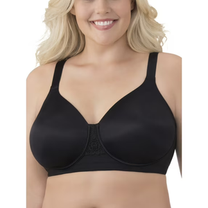 Vanity Fair Women's Plus-Size Back-Smoothing Full-Figure Wire-Free Bra #71380, Black, 42H