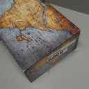 Jolitac Wood Storage Box Set of 3, Vintage Decorative Nesting Boxes Wooden Treasure Storage Crates With Latch, Home Decor Rustic Antique Boxes With Lid for Photos, Jewelry, Cash (Rectangle- Map)