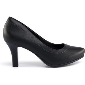 ComfortFlex Sofia Womens Office Pumps  Comfortable Heels with Cushioned Insole & Arch Support  Versatile All-Day Work Shoes for Professionals (Black, 6)