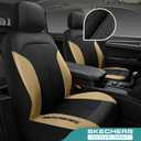 Skechers Car Seat Covers,GOGA Mat Oxford Cloth Seat Covers,Waterproof Car Seat Covers Front Seats,Automotive Universal Fit Seat Cover for Most Cars, Suvs, Trucks,Beige